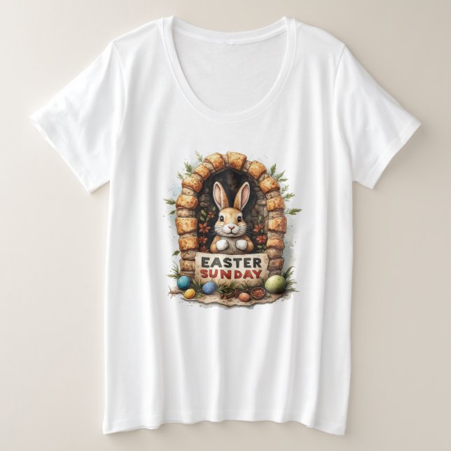 Oster-T-Shirt Große Größe T-Shirt (Design vorne)