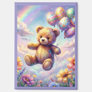 ~ OSTER-Teddy-Blumen-Eier ~ Magnet