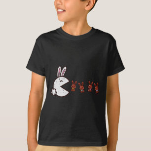 Oster-Videospiel essende Hasen Gaming-Jungs Kinder T-Shirt