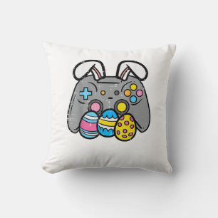 Oster-Videospiel-Hasen-Eier-Gaming-Gamer-Jungen-Mä Kissen