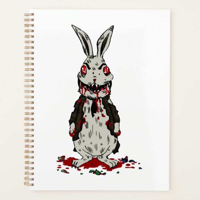 Oster-Zombie-Hase Halloween-Hase Planer (Vorderseite)
