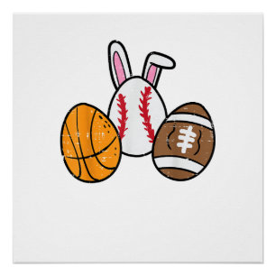 Osterbälle Basketball Baseball Football Jungen Kin Poster