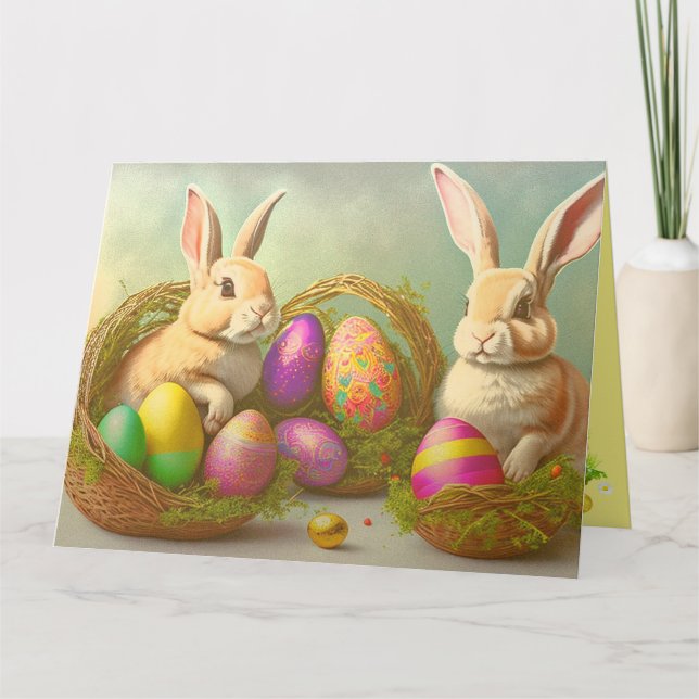 Osterbänder in Körben Karte (Vorderseite)