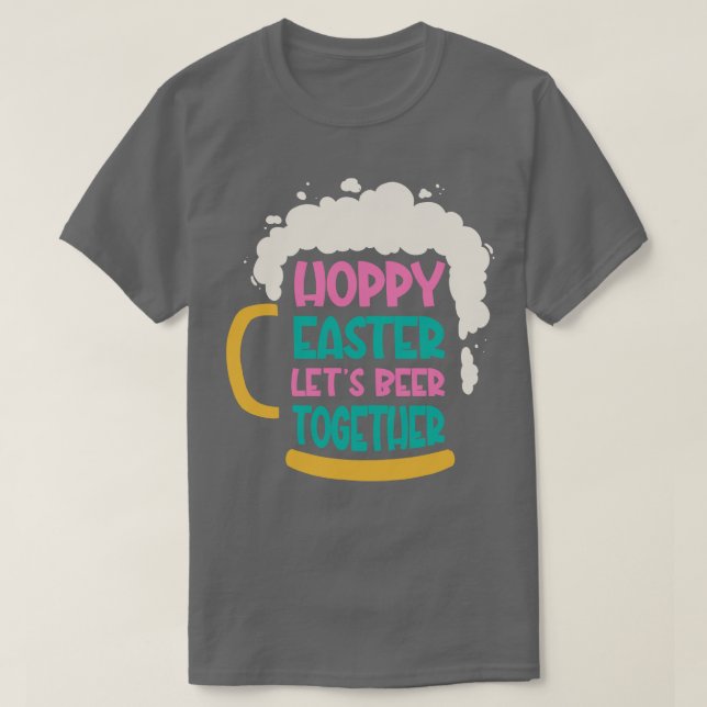 Osterbäume Bier Drink Holiday Rabbit Design T-Shirt (Design vorne)