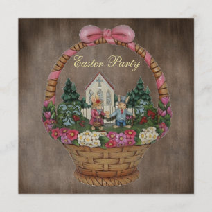 Osterbäume & Kirchenbasket Ostern Party Einladung