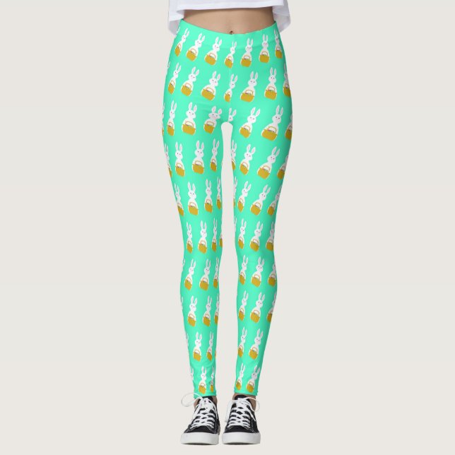 Osterbäume mit Eierkörbe Leggings (Vorderseite)