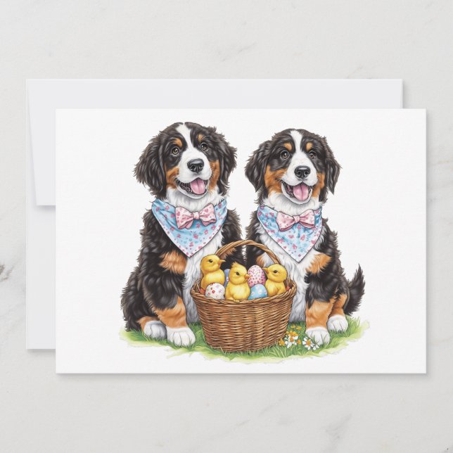 Osterberner Hunde Feiertagskarte (Vorderseite)