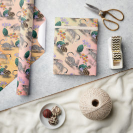 Osterbilby und australische Blume Geschenkpapier