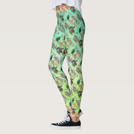 Osterbilby und australische Blume Leggings