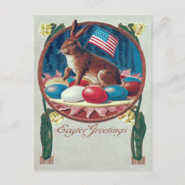Osterblasen-farbiges Ei - Amerikanische Flagge Feiertagspostkarte
