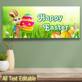 Osterblich Bunny Egg Hunt Ostereier Ostern Party N Banner