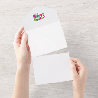 Osterblich Happy Ostereier All In One Einladung