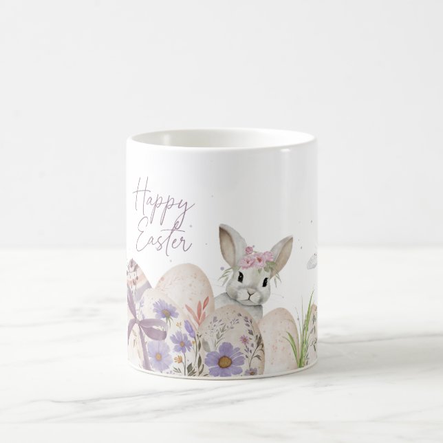 Osterblumen-Eier Frohe Ostern Tasse (Mittel)