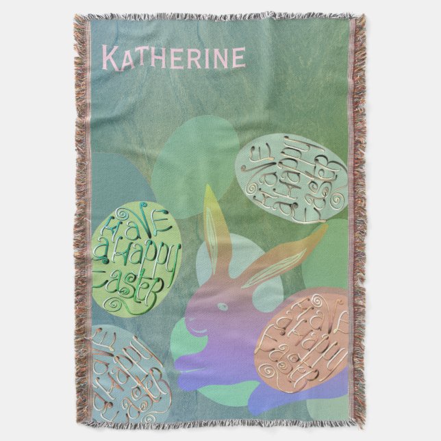 Osterblüte Pastell Eier Keule Blanket Decke (Vorderseite Vertikal)