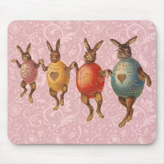 Osterblüte tanzende Eier Mousepad (Vorne)
