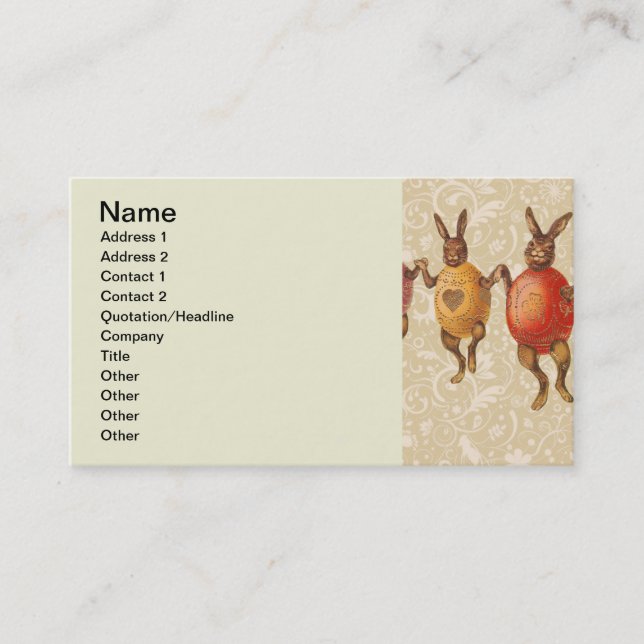 Osterblüte tanzende Eier Visitenkarte (Vorderseite)