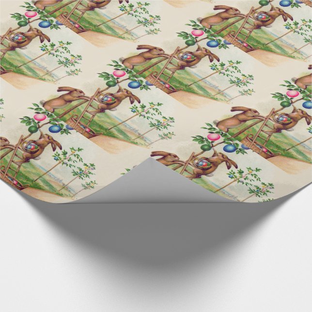 Osterblütenblasser Eierbaum Geschenkpapier (Ecke)