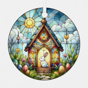 Osterblüteneier Gesteinigte Glass-Blume Ornament Aus Metall