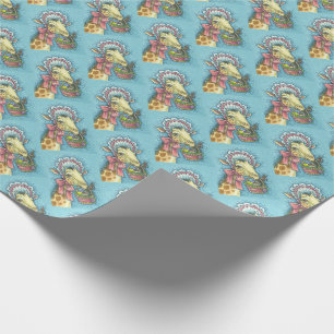OSTERBONNETGIRAFFE, URLAUB-WRAPPING-PAPIER GESCHENKPAPIER