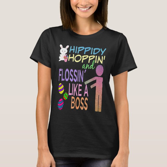 Osterboss Hase & dekorierte Eier T-Shirt (Vorderseite)