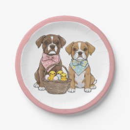 Osterboxer Hunde Pappteller