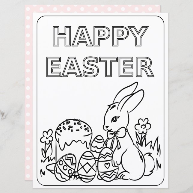 Osterbraun-Farbpapier für Kinder (Vorne/Hinten)