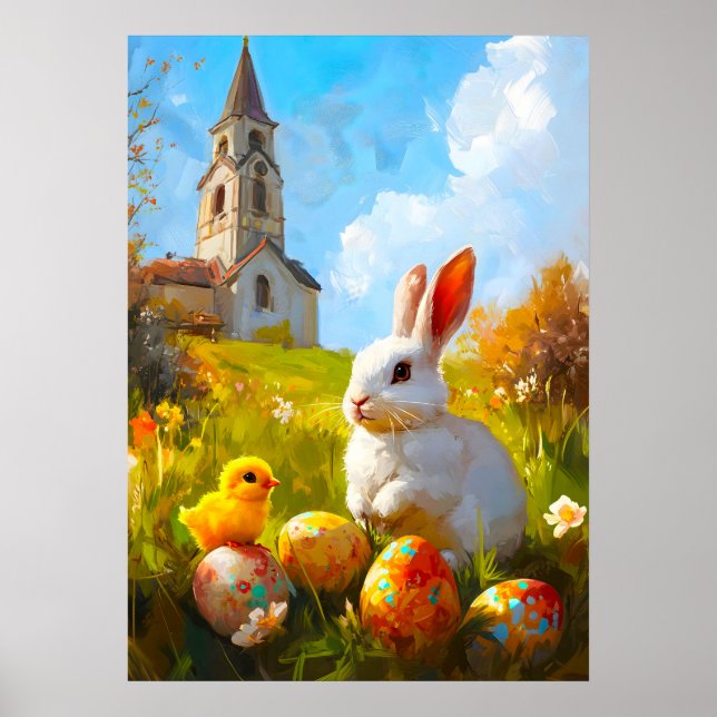 Osterbraun Gewürzkügelchen Eizellkirche Malerei Poster (Vorne)