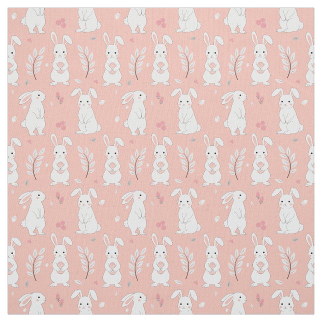Osterbraun Pastell Pink Fabric Stoff (Muster)
