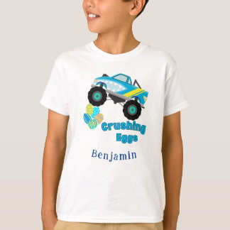 Osterbrecher Eier Blaue Lkw Kinder T-Shirt