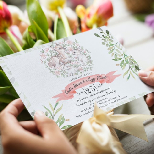 Osterbrunch & Egg Hunt Hirsch Einladung (Von Creator hochgeladen)