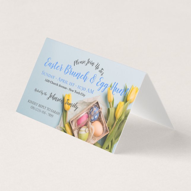 Osterbrunch Ei Hunt Osterfeier Einladung (Vorderseite)