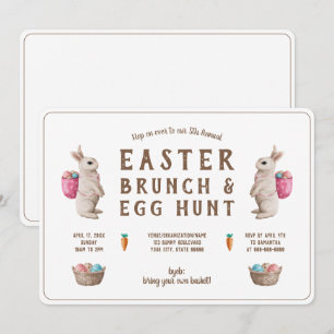 Osterbrunch-Eier-Suche-Wasserfarben-Hase-Korb Einladung