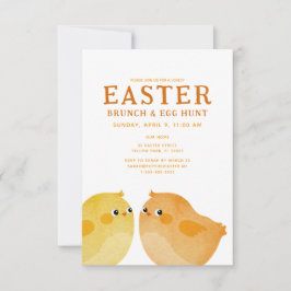 Osterbrunch & Eierjagd mit zwei kleinen Hühnern Einladung