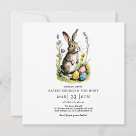 Osterbrunch & Eierjagd | Wildblume Bunny Einladung