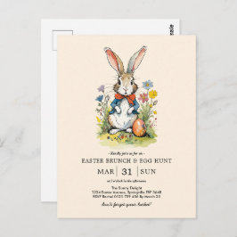 Osterbrunch & Eierjagd | Wildblume Bunny Postkarte