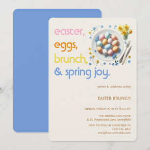 Osterbrunch-Einladung im Pastell Frühlingsfeier Einladung