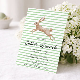 Osterbrunch-Einladung mit Vintage-Hasen Feiertagskarte