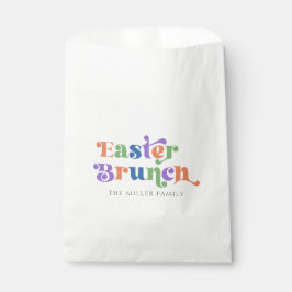 Osterbrunch - farbenfrohe Retro-Typografie Geschenktütchen