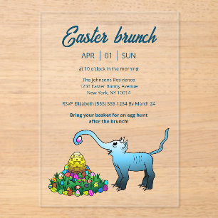 Osterbrunch- & Ostereiersuche-Einladung Acryleinladungen