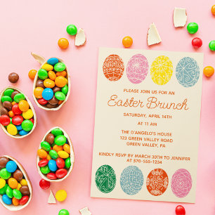 Osterbrunch Ukrainisches Pysanky Eggs Party Einladung