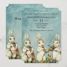 Osterbrunch und Ostereiersuche Vintage-Hase