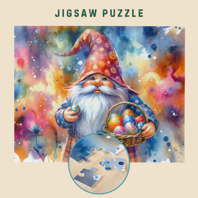 Osterbrunnen mit farbenfrohen Eiern und Körbchen - Puzzle (Von Creator hochgeladen)