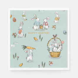 Osterbrunnens Muster Ei und Karotten Jagd Custom Serviette