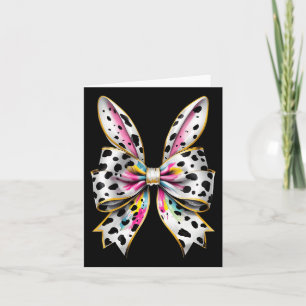 Osterbsonnige Rabbit Coquette Bow Happy OsterGirl Karte