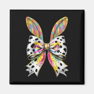 Osterbsonnige Rabbit Coquette Bow Happy OsterGirl Magnet