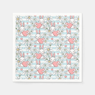 Osterbünen, Herz und Daisien Napkins Serviette
