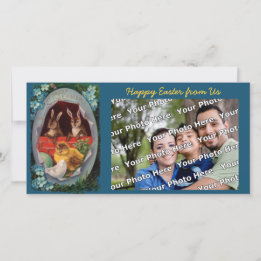 Osterbünen und Vintage Kinokarte Feiertagskarte