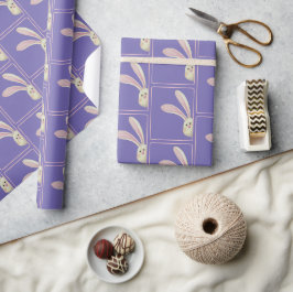 OsterBunnies auf Lila Geschenkpapier