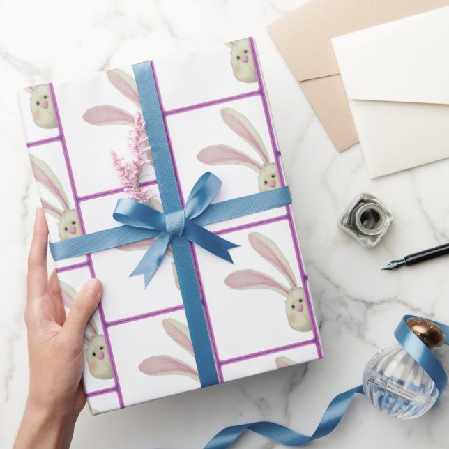 OsterBunnies auf Weiß Geschenkpapier (Schenken)