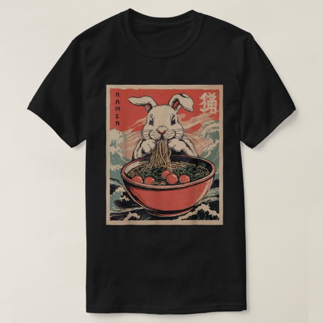 Osterbunny Anime Ra Japanisch Kawaii Rabbit T-Shirt (Design vorne)
